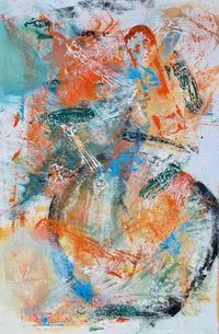 presenttense #11, Acryl auf Leinwand, 80x60 Zentimeter