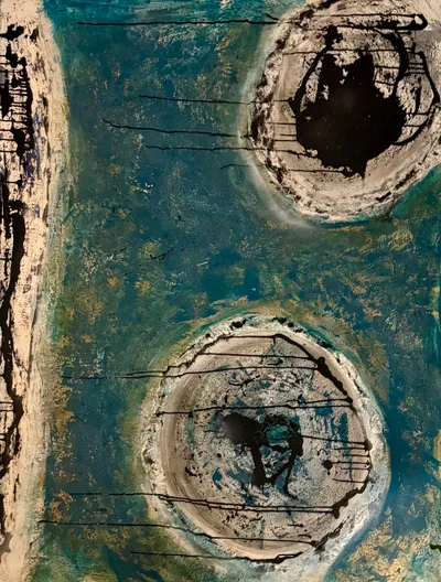 presenttense #2, Acryl auf Leinwand, 160x120 Zentimeter