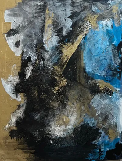 Goldenes Zeitalter #4, Acryl auf Leinwand, 160x120 Zentimeter
