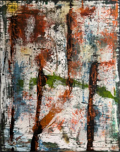 presenttense #13, Acryl auf Leinwand, 160x120 Zentimeter