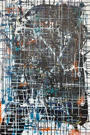 presenttense #5, Acryl auf Leinwand, 120x80 Zentimeter