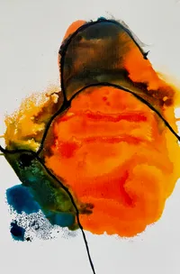 lago #5, Tusche auf Leinwand, 60 x 40 Zentimeter