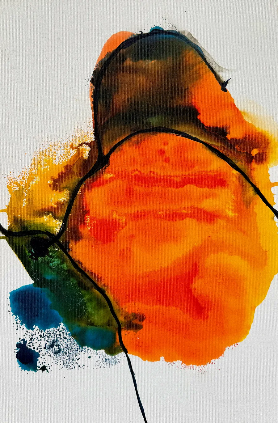 lago #5, Tusche auf Leinwand, 80 x 60 Zentimeter