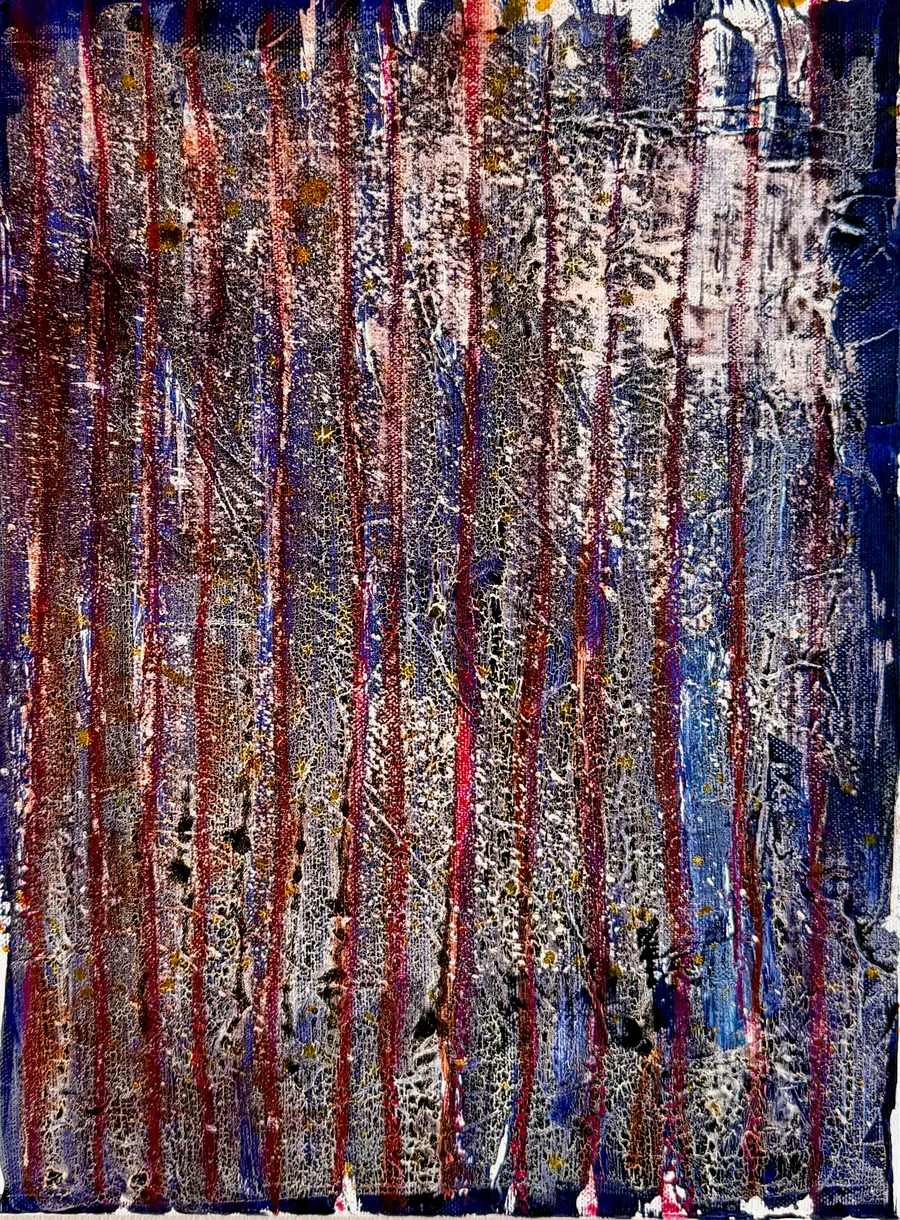lago #3, Tusche auf Leinwand, 40 x 60 Zentimeter