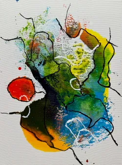 mapping#8, Tusche auf Leinwand, 40 x 30 Zentimeter