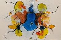 mapping#6, Tusche auf Malpappe, 60 x 40 Zentimeter