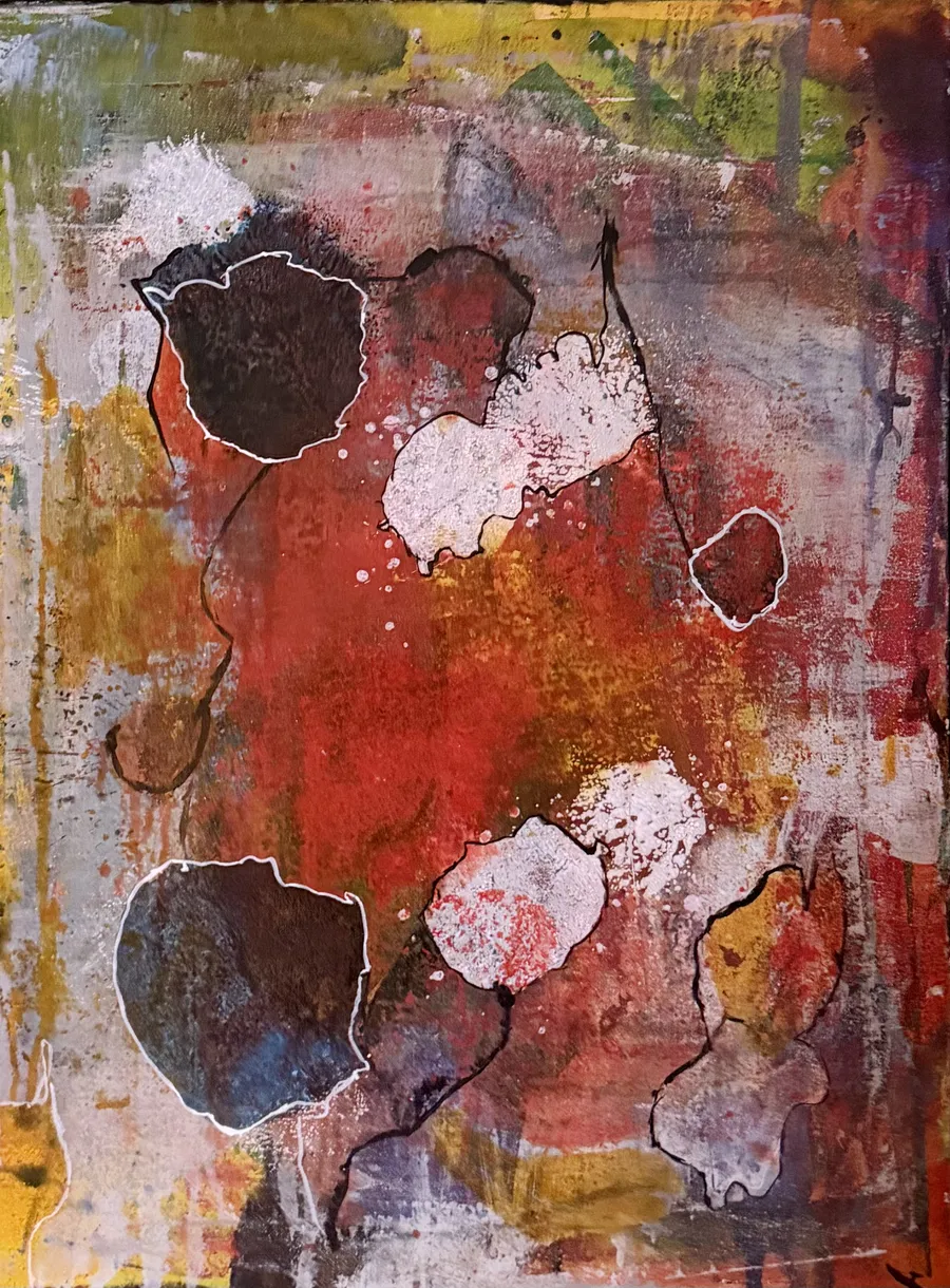 Mapping#2, Tusche, 40x60 Zentimeter